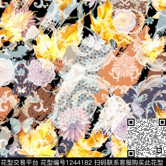 20190814b.jpg - 1244182 - 花卉 - 数码印花花型 － 女装花型设计 － 瓦栏