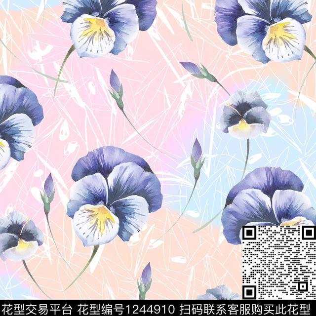 20190816c.jpg - 1244910 - 女装 花卉 小碎花 - 数码印花花型 － 女装花型设计 － 瓦栏