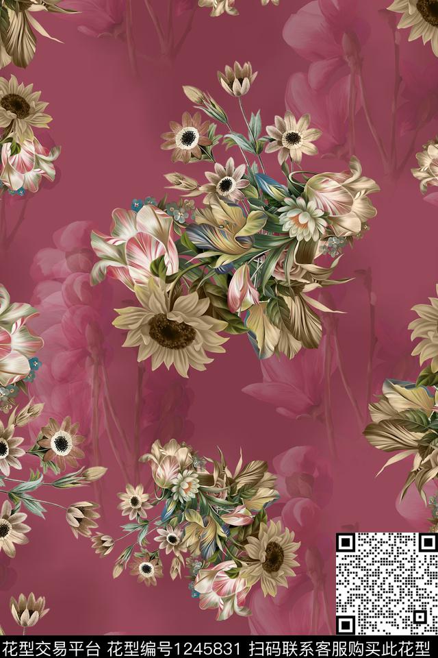 2.jpg - 1245831 - 复古 中国 花卉 - 数码印花花型 － 女装花型设计 － 瓦栏