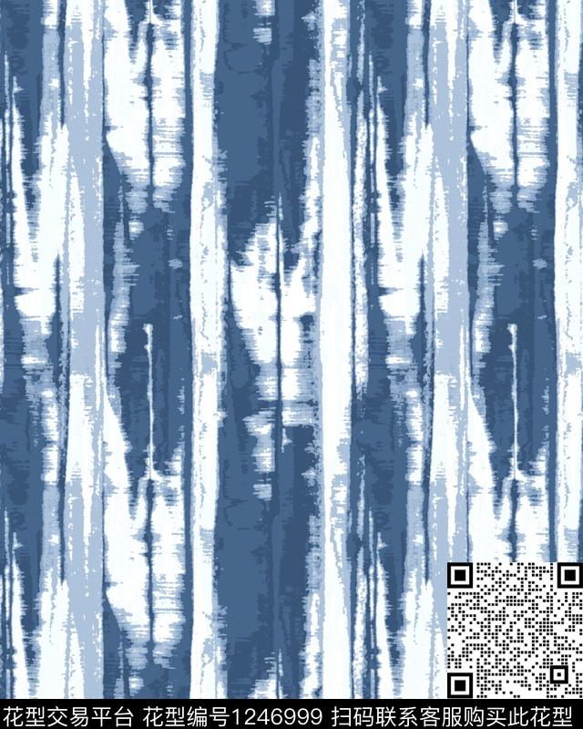 抽象大牌风笔触传统印花花型下载（图片编号: 1246999） - 瓦栏（Walan）