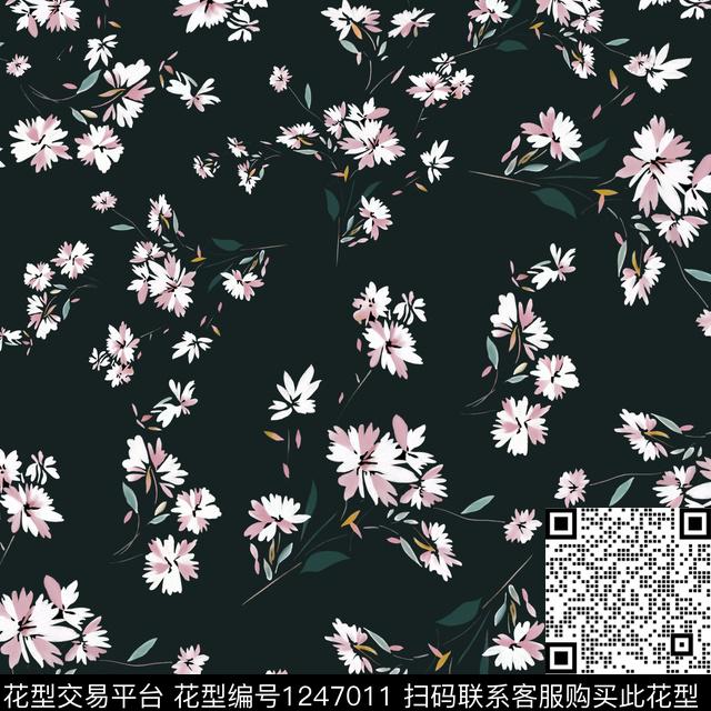 822 -1.jpg - 1247011 - 花卉 - 传统印花花型 － 女装花型设计 － 瓦栏