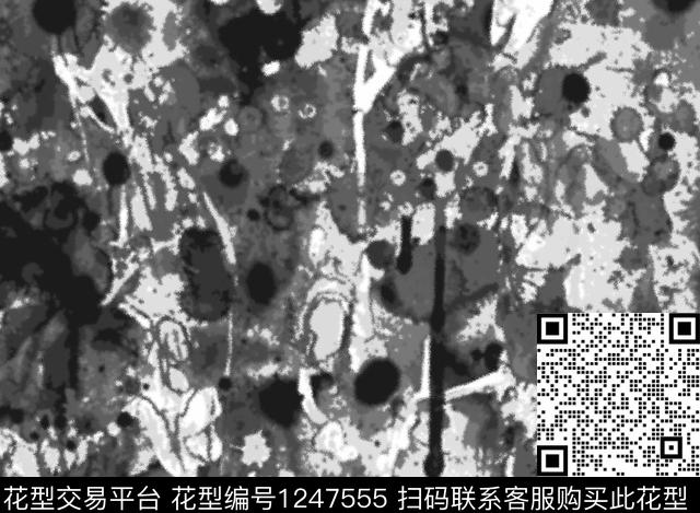 笔触肌理大牌风传统印花花型下载（图片编号: 1247555） - 瓦栏（Walan）