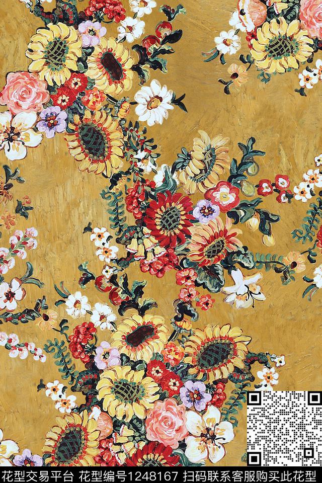 油画太阳花-分层.jpg - 1248167 - 花卉 1/2接 油画花型 - 数码印花花型 － 女装花型设计 － 瓦栏