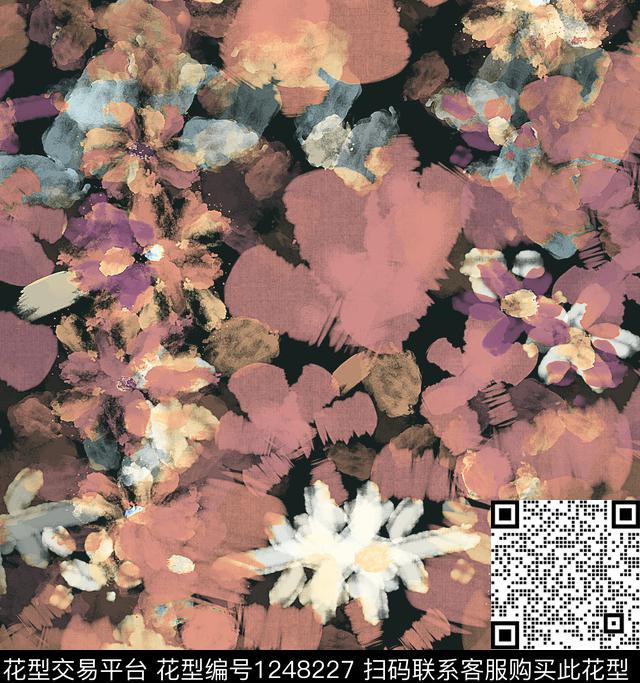 8728.jpg - 1248227 - 小碎花 花卉 抽象 - 数码印花花型 － 女装花型设计 － 瓦栏