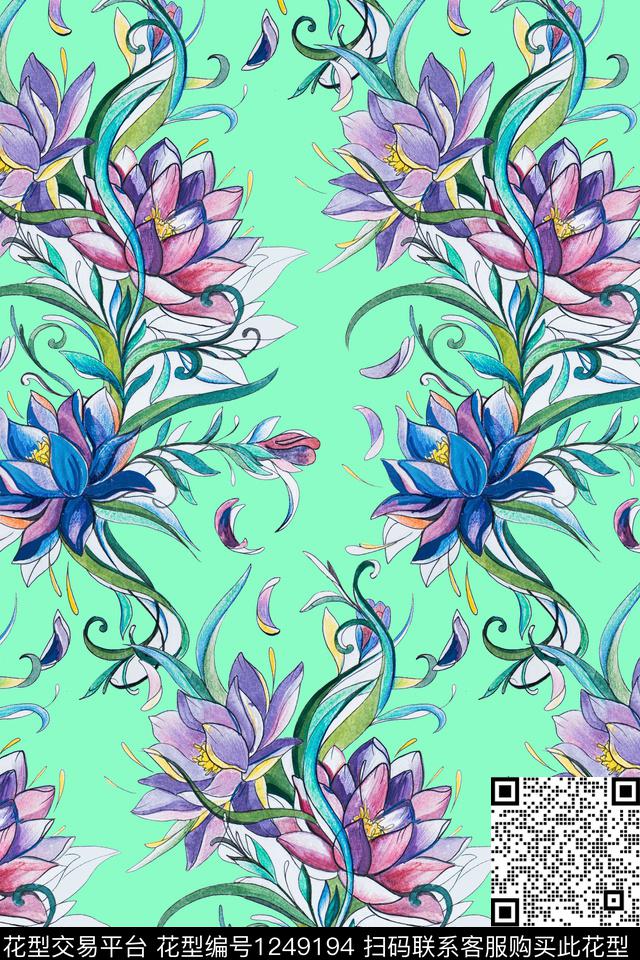 2019-8-23.jpg - 1249194 - 植物 素描 民族风 - 数码印花花型 － 女装花型设计 － 瓦栏