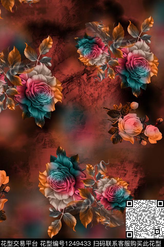 1 (5).jpg - 1249433 - 花卉 女装 中国 - 数码印花花型 － 女装花型设计 － 瓦栏