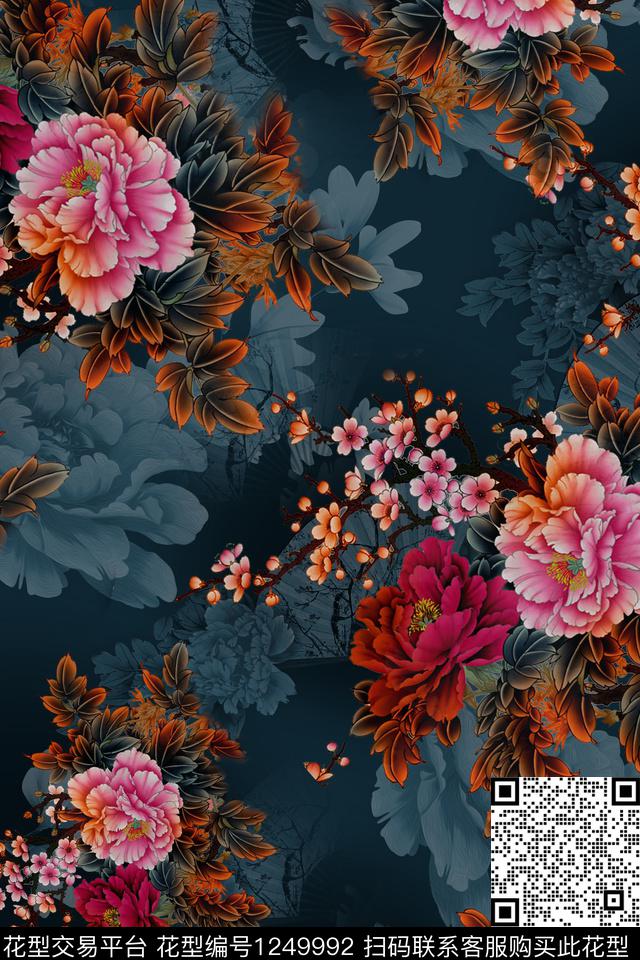 1.jpg - 1249992 - 花卉 女装 中国 - 数码印花花型 － 女装花型设计 － 瓦栏