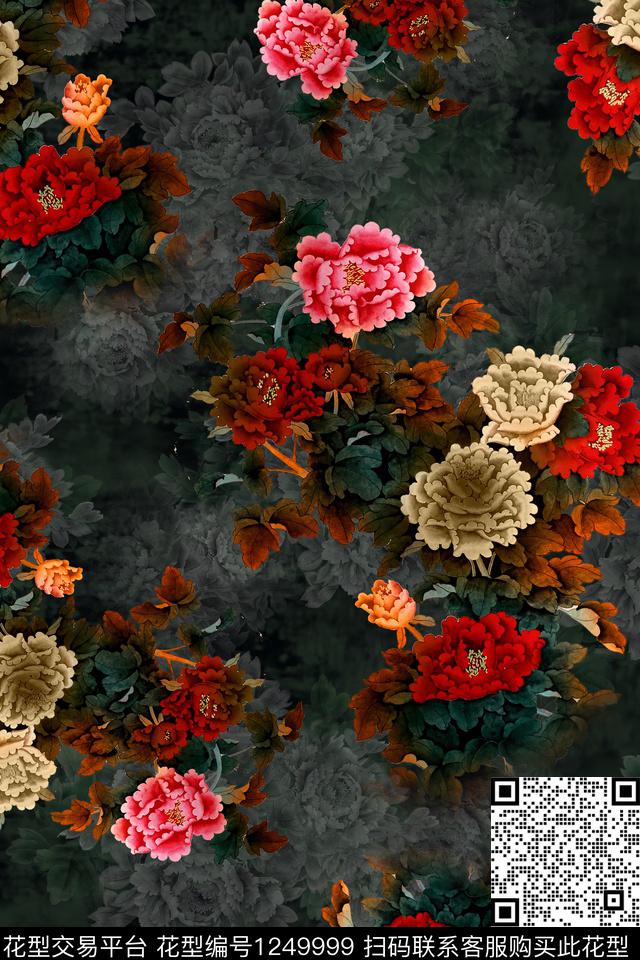 3.jpg - 1249999 - 花卉 女装 中国 - 数码印花花型 － 女装花型设计 － 瓦栏