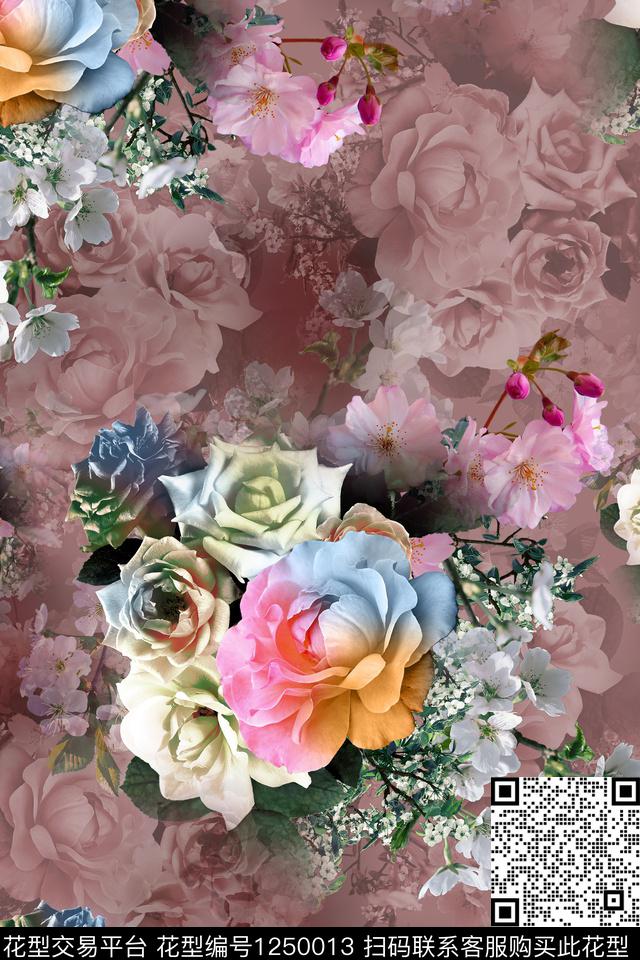 11.jpg - 1250013 - 花卉 女装 中国 - 数码印花花型 － 女装花型设计 － 瓦栏