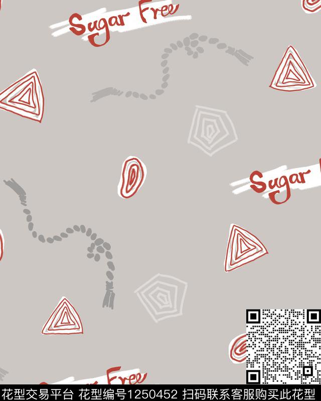 手绘大牌风男装传统印花花型下载（图片编号: 1250452） - 瓦栏（Walan）