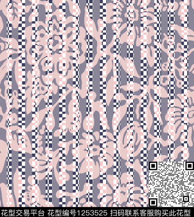 20190907-3.jpg - 1253525 - 几何 格子 豹纹 - 传统印花花型 － 女装花型设计 － 瓦栏