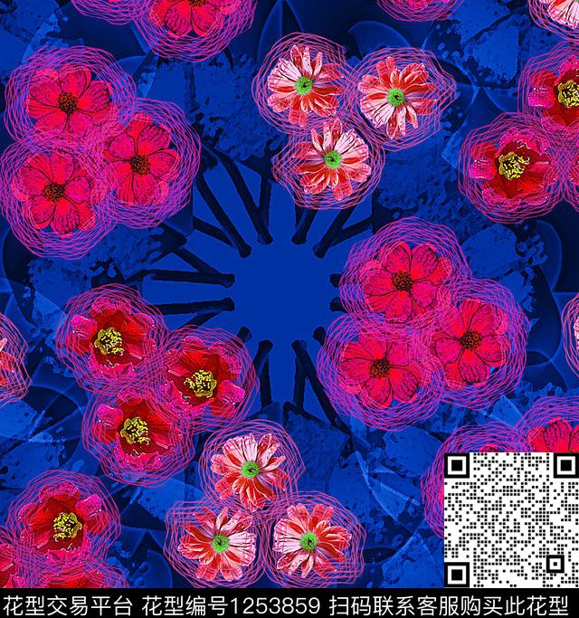 8799516.jpg - 1253859 - 花卉 抽象 创意 - 数码印花花型 － 女装花型设计 － 瓦栏