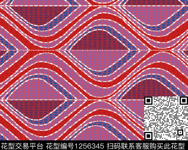 几何格子豹纹传统印花花型下载（图片编号: 1256345） - 瓦栏（Walan）