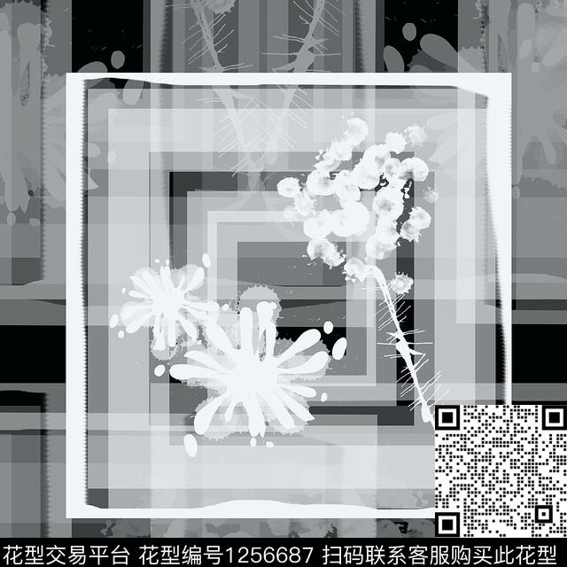 7337.jpg - 1256687 - 抽象 几何 条纹 - 数码印花花型 － 女装花型设计 － 瓦栏