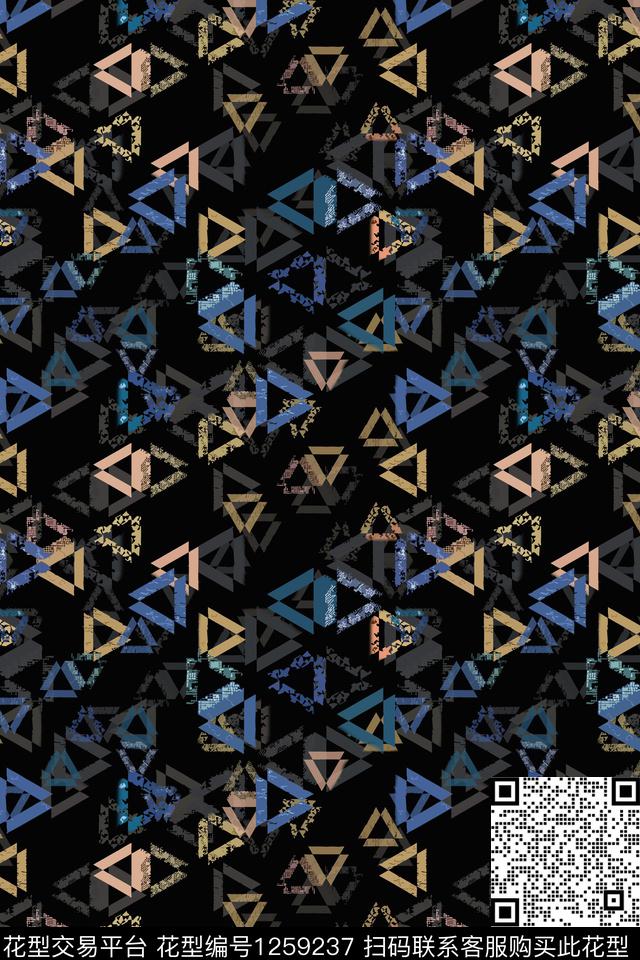 190918-sjjh-7-3.jpg - 1259237 - 三角形 几何 精致几何 - 传统印花花型 － 男装花型设计 － 瓦栏