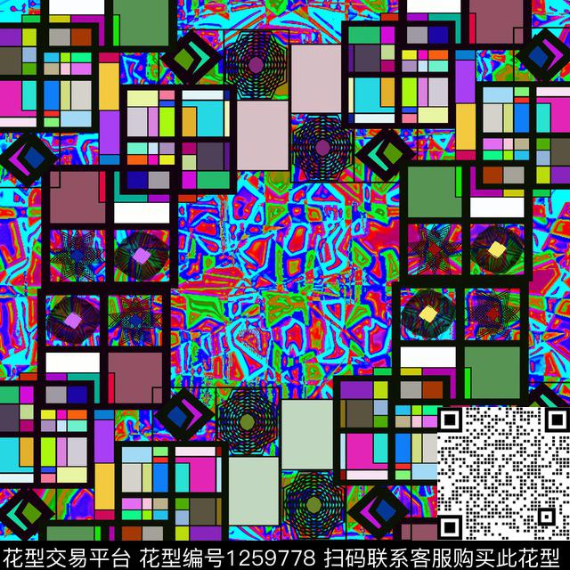 779.jpg - 1259778 - 炫彩 抽象 创意 - 数码印花花型 － 男装花型设计 － 瓦栏