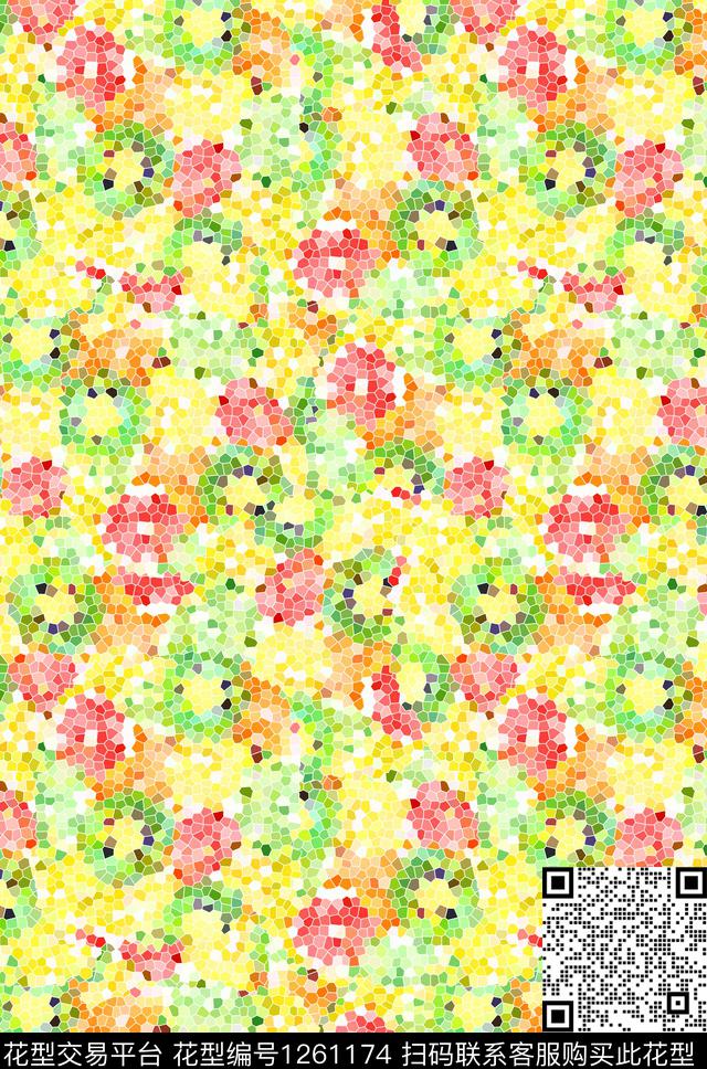 植物中国风国画数码印花花型下载（图片编号: 1261174） - 瓦栏（Walan）