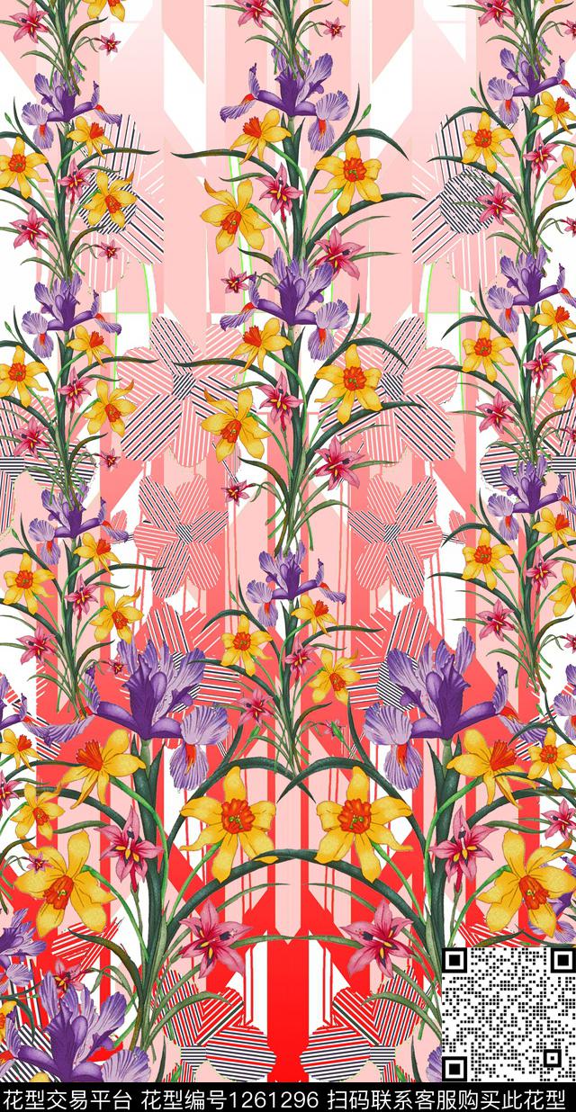 190072.jpg - 1261296 - 花卉 欧洲 数码花型 - 数码印花花型 － 女装花型设计 － 瓦栏