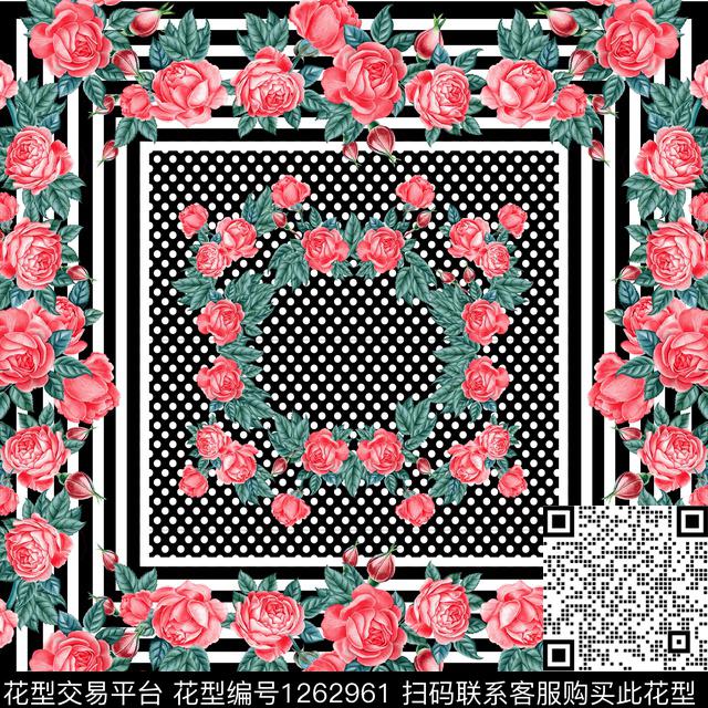 1576-NH.jpg - 1262961 - 围巾 scarf print background - 数码印花花型 － 方巾花型设计 － 瓦栏
