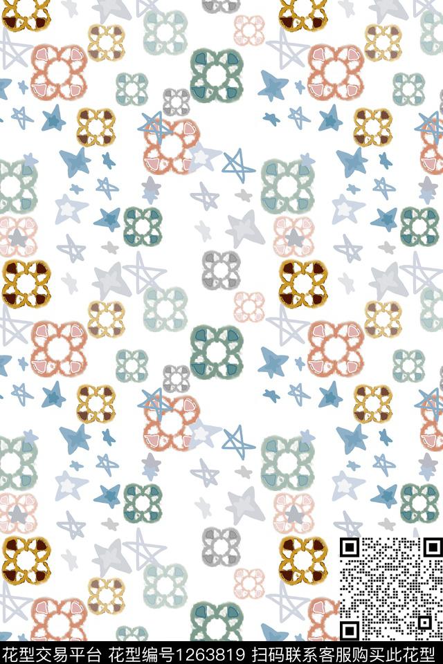 191022-细碎星尘-2-4.jpg - 1263819 - 几何 手绘线条笔触 细碎星尘 - 传统印花花型 － 女装花型设计 － 瓦栏