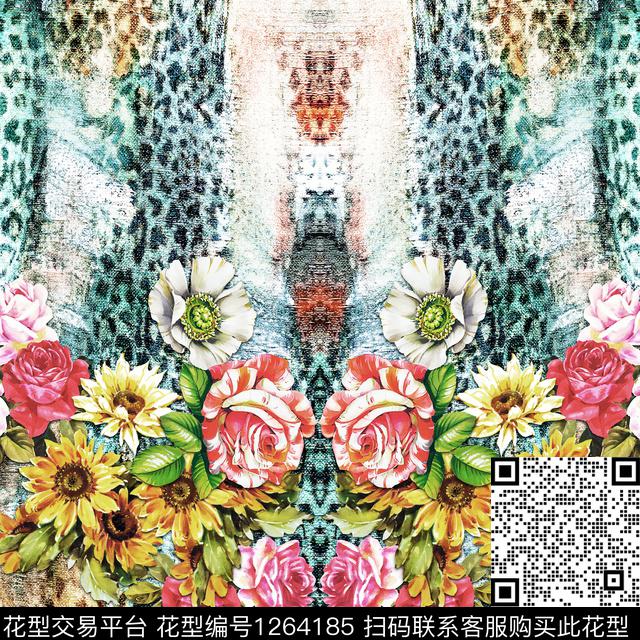 1011-NH.jpg - 1264185 - leopard textile print pattern - 数码印花花型 － 女装花型设计 － 瓦栏
