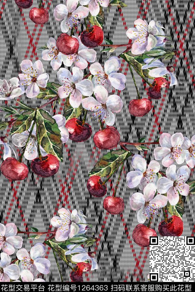 2019010-8.jpg - 1264363 - 线条花卉 梨花 几何花卉 - 数码印花花型 － 女装花型设计 － 瓦栏
