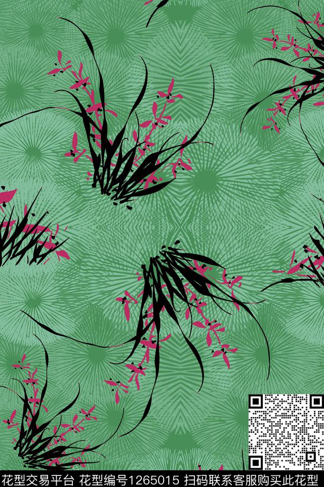 209-1.jpg - 1265015 - 大牌风 古典花纹 民族花卉 - 传统印花花型 － 女装花型设计 － 瓦栏