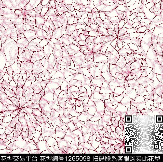 几何格子豹纹传统印花花型下载（图片编号: 1265098） - 瓦栏（Walan）