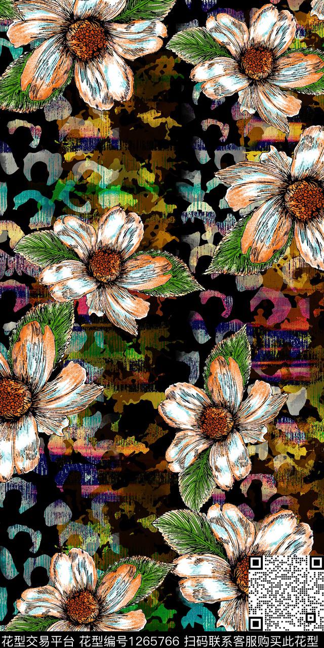 f02m.jpg - 1265766 - 花卉 女装 3D立体 - 数码印花花型 － 女装花型设计 － 瓦栏