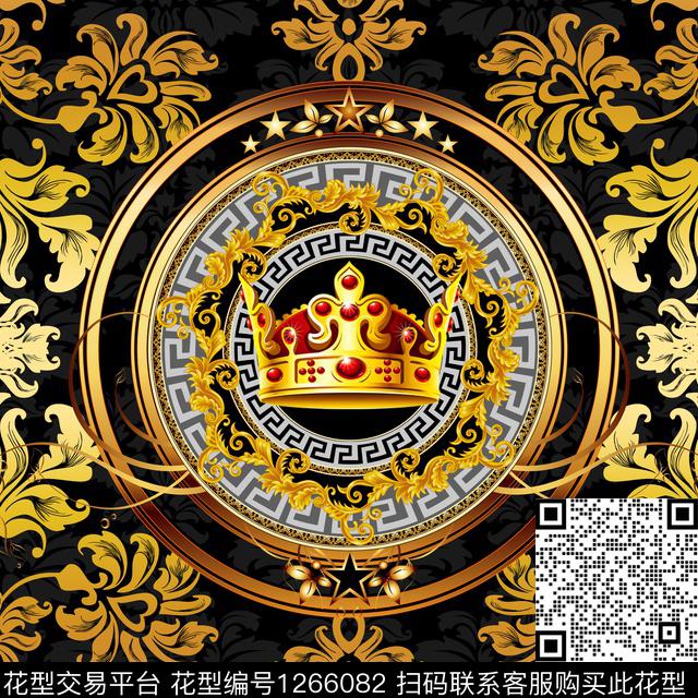 古典花纹复古宫廷风数码印花花型下载（图片编号: 1266082） - 瓦栏（Walan）