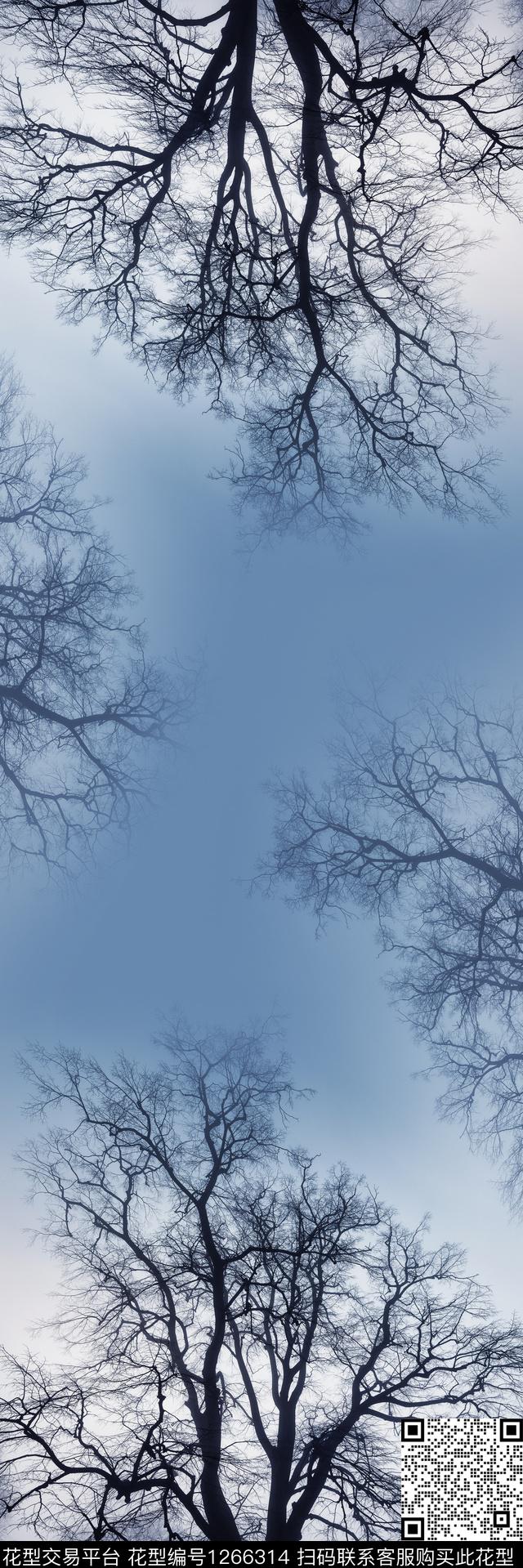 植物中国风国画数码印花花型下载（图片编号: 1266314） - 瓦栏（Walan）