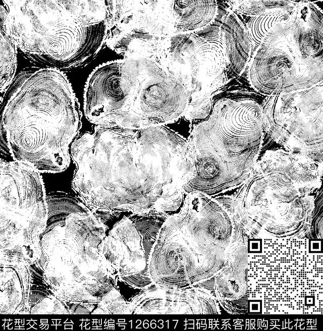 植物中国风国画数码印花花型下载（图片编号: 1266317） - 瓦栏（Walan）