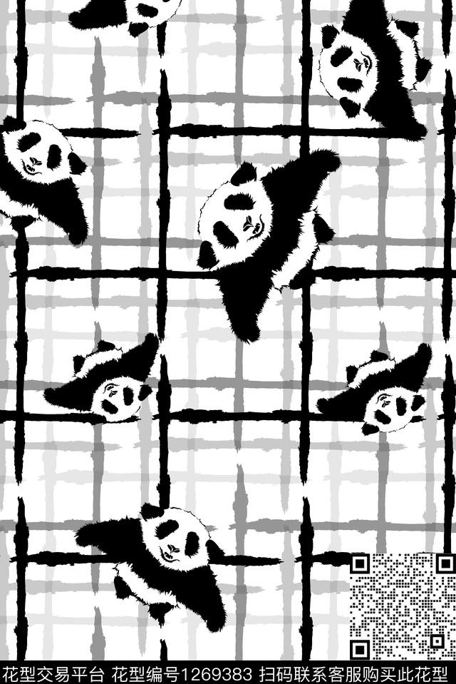 植物中国风国画数码印花花型下载（图片编号: 1269383） - 瓦栏（Walan）