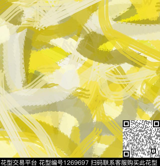 767.jpg - 1269697 - 炫彩 绘画 几何 - 数码印花花型 － 女装花型设计 － 瓦栏