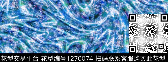 G1910011F.tif - 1270074 - 水彩 布纹 手绘 - 数码印花花型 － 女装花型设计 － 瓦栏