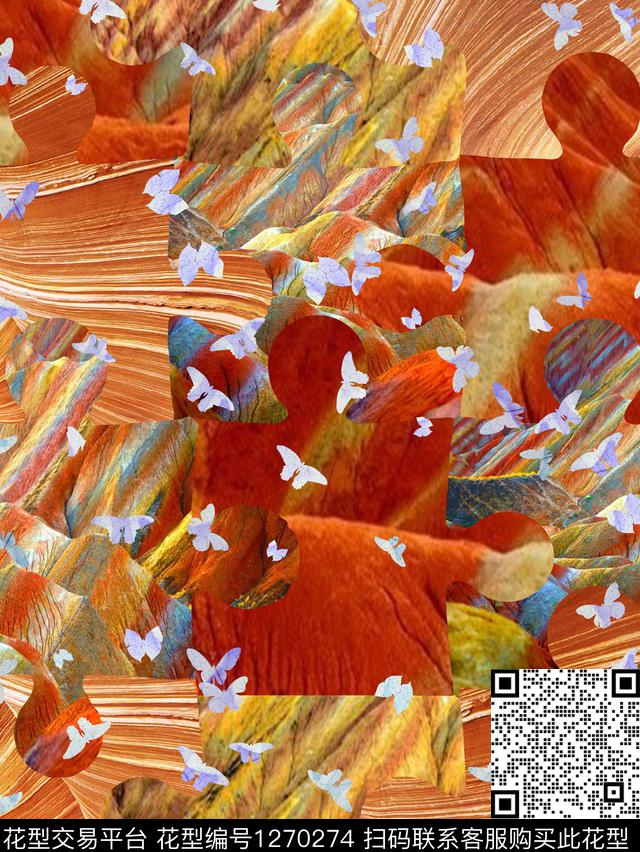 迷彩数码花型纹理数码印花花型下载（图片编号: 1270274） - 瓦栏（Walan）