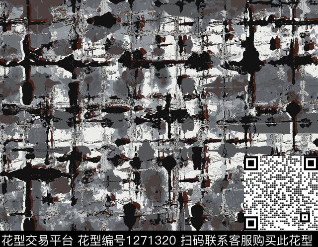 肌理9.jpg - 1271320 - 笔触 肌理 抽象 - 传统印花花型 － 沙发布花型设计 － 瓦栏
