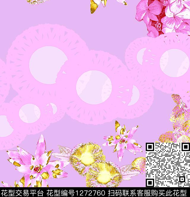 3311331.jpg - 1272760 - 几何 花卉 抽象 - 数码印花花型 － 女装花型设计 － 瓦栏