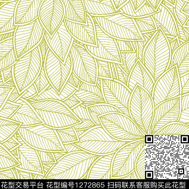 stock-vector-abstract-grey-seamless-pattern-with-leaves-vector-illustration-332685173.jpg - 1272865 - 几何 花卉 小碎花 - 传统印花花型 － 沙发布花型设计 － 瓦栏