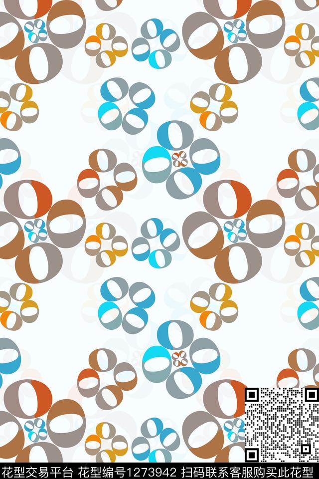 191111-圆圈与波点-2-4.jpg - 1273942 - 抽象花卉 圆圈与波点 渐变色彩 - 传统印花花型 － 女装花型设计 － 瓦栏