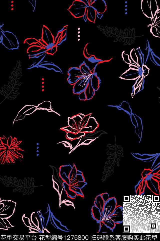 2019-11-16.jpg - 1275800 - 鲜花 笔触 时尚 - 传统印花花型 － 女装花型设计 － 瓦栏