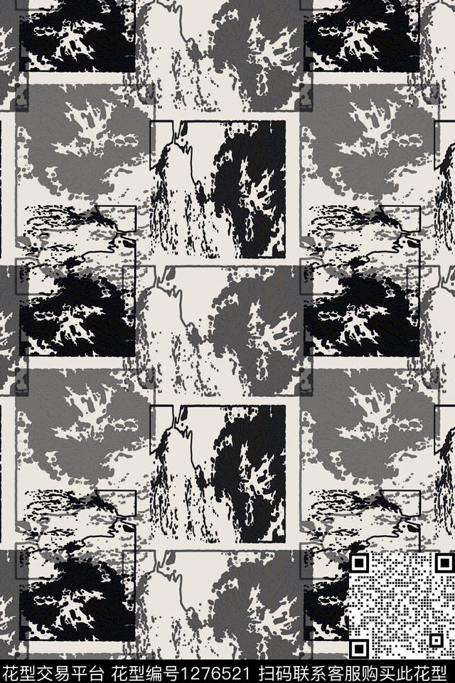 191117-格子混搭-2-00.jpg - 1276521 - 抽象 格子图案 肌理纹路 - 传统印花花型 － 男装花型设计 － 瓦栏