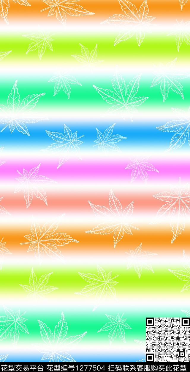 7.jpg - 1277504 - 几何 炫彩 植物 - 数码印花花型 － 床品花型设计 － 瓦栏