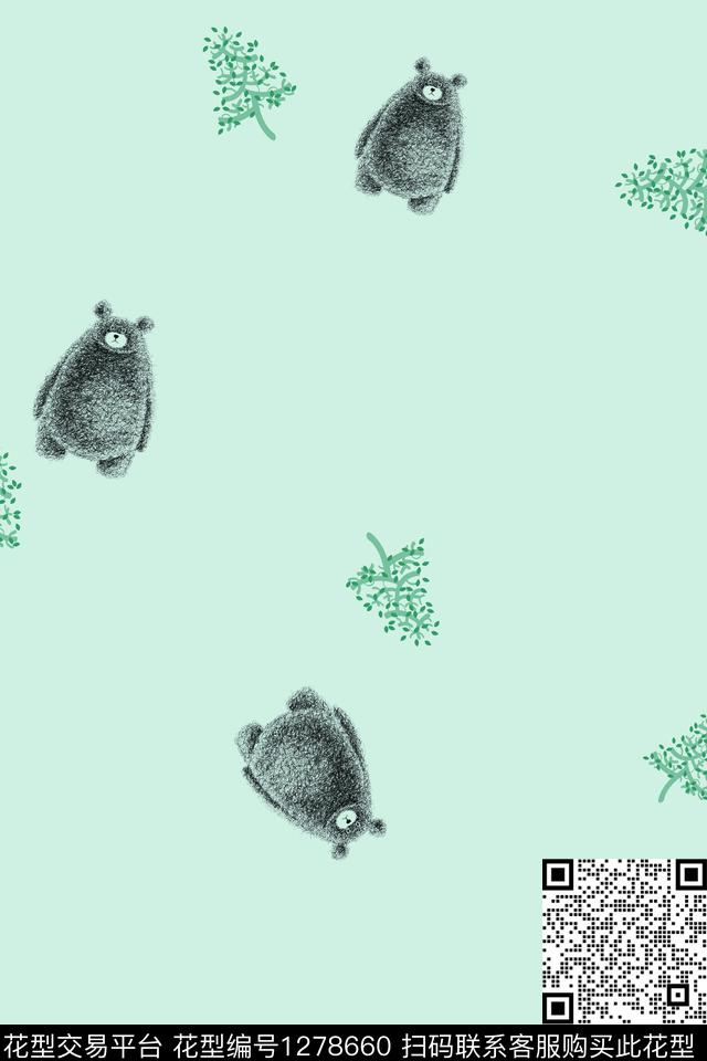 5.jpg - 1278660 - 卡通动物 熊猫 树 - 传统印花花型 － 童装花型设计 － 瓦栏