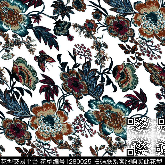 15-分层.jpg - 1280025 - 抽象花卉 数码花型 手绘 - 数码印花花型 － 女装花型设计 － 瓦栏
