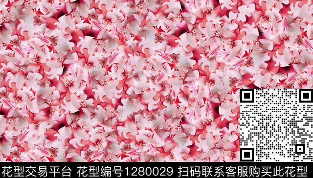 900012.jpg - 1280029 - 女装 旗袍 抽象 - 数码印花花型 － 女装花型设计 － 瓦栏