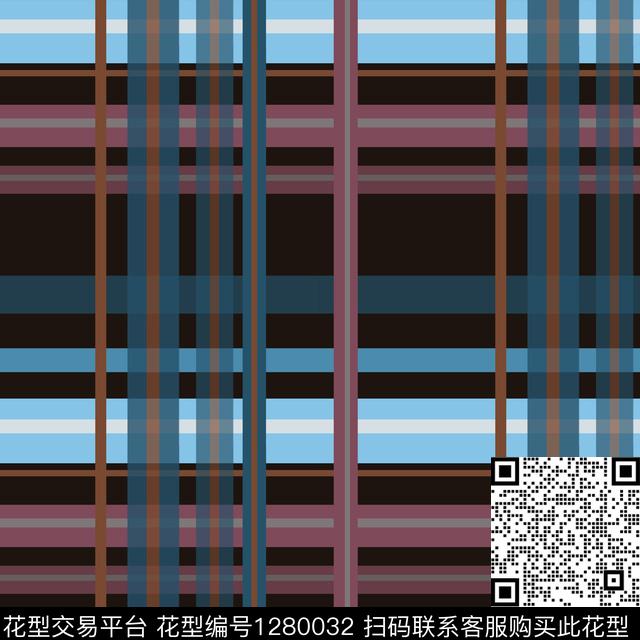 几何学院风格格子图案传统印花花型下载（图片编号: 1280032） - 瓦栏（Walan）