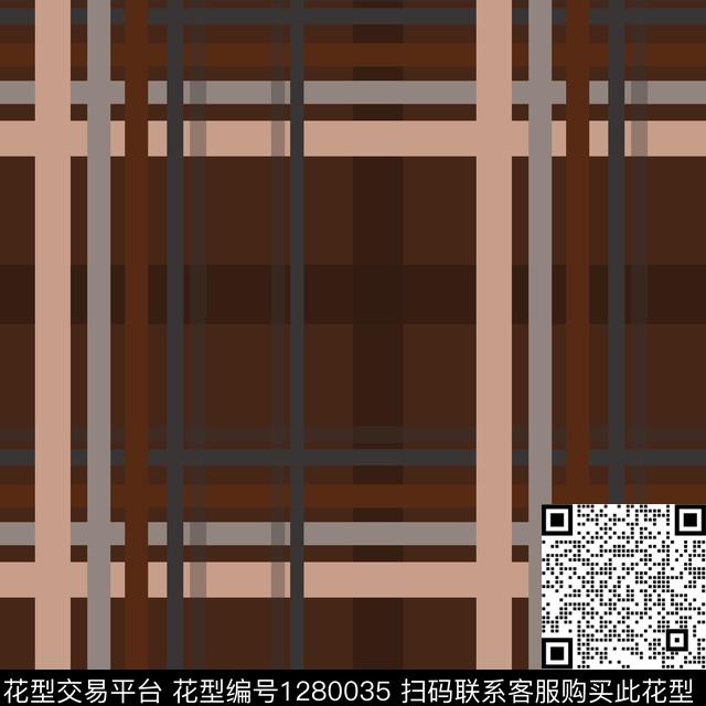 几何格子图案学院风格传统印花花型下载（图片编号: 1280035） - 瓦栏（Walan）