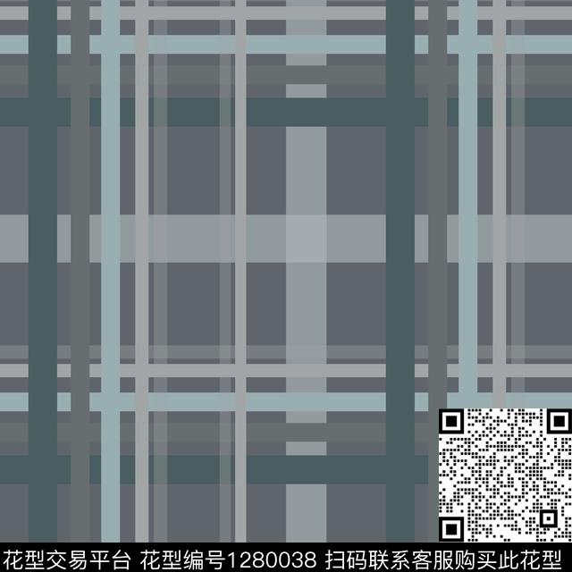 几何格子图案学院风格传统印花花型下载（图片编号: 1280038） - 瓦栏（Walan）
