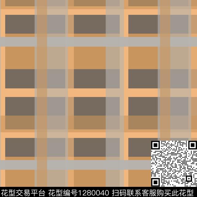 几何学院风格格子图案传统印花花型下载（图片编号: 1280040） - 瓦栏（Walan）